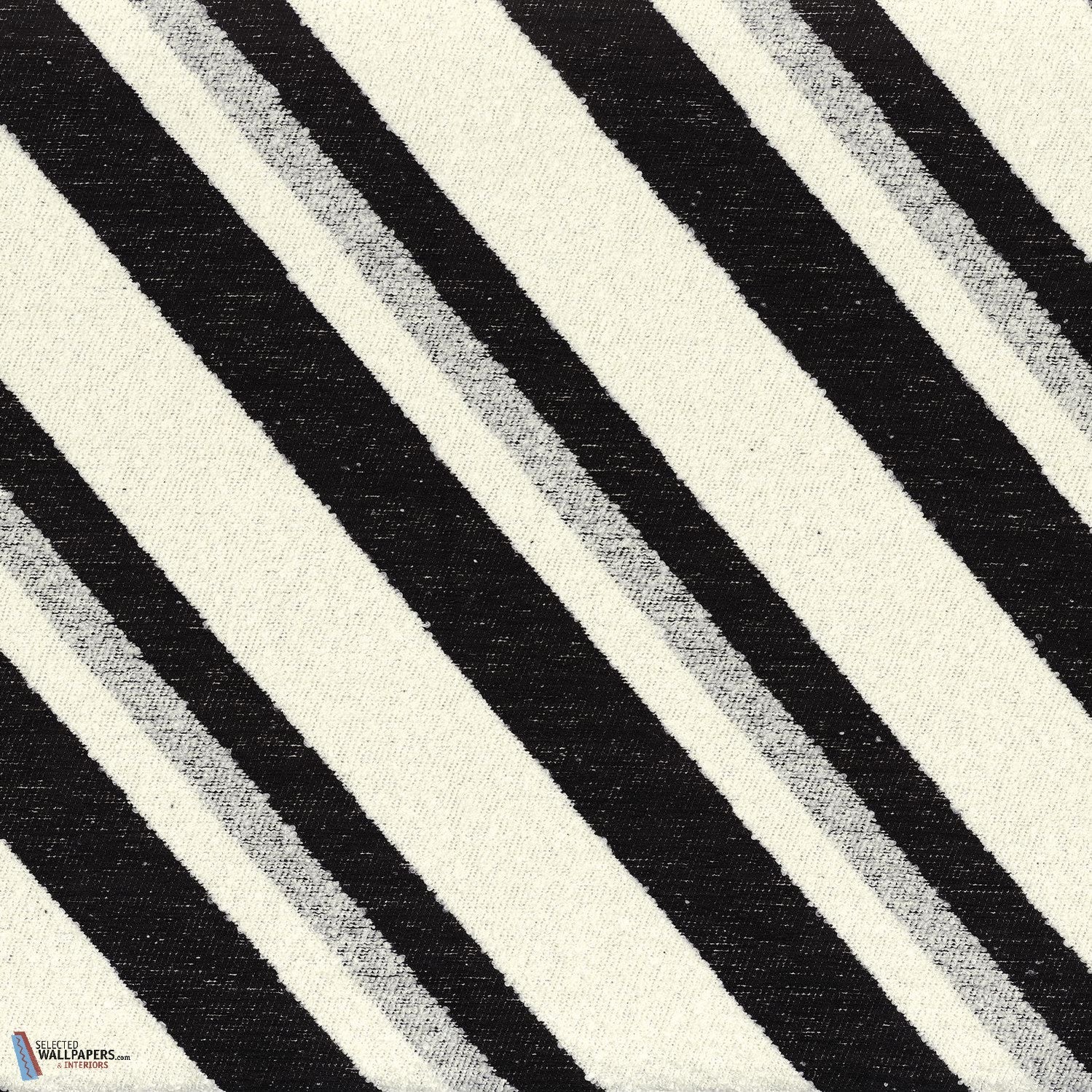 Slalom stof-Casamance-Kissen-Cushion-Noir-Meter (M1)-Selected Interiors