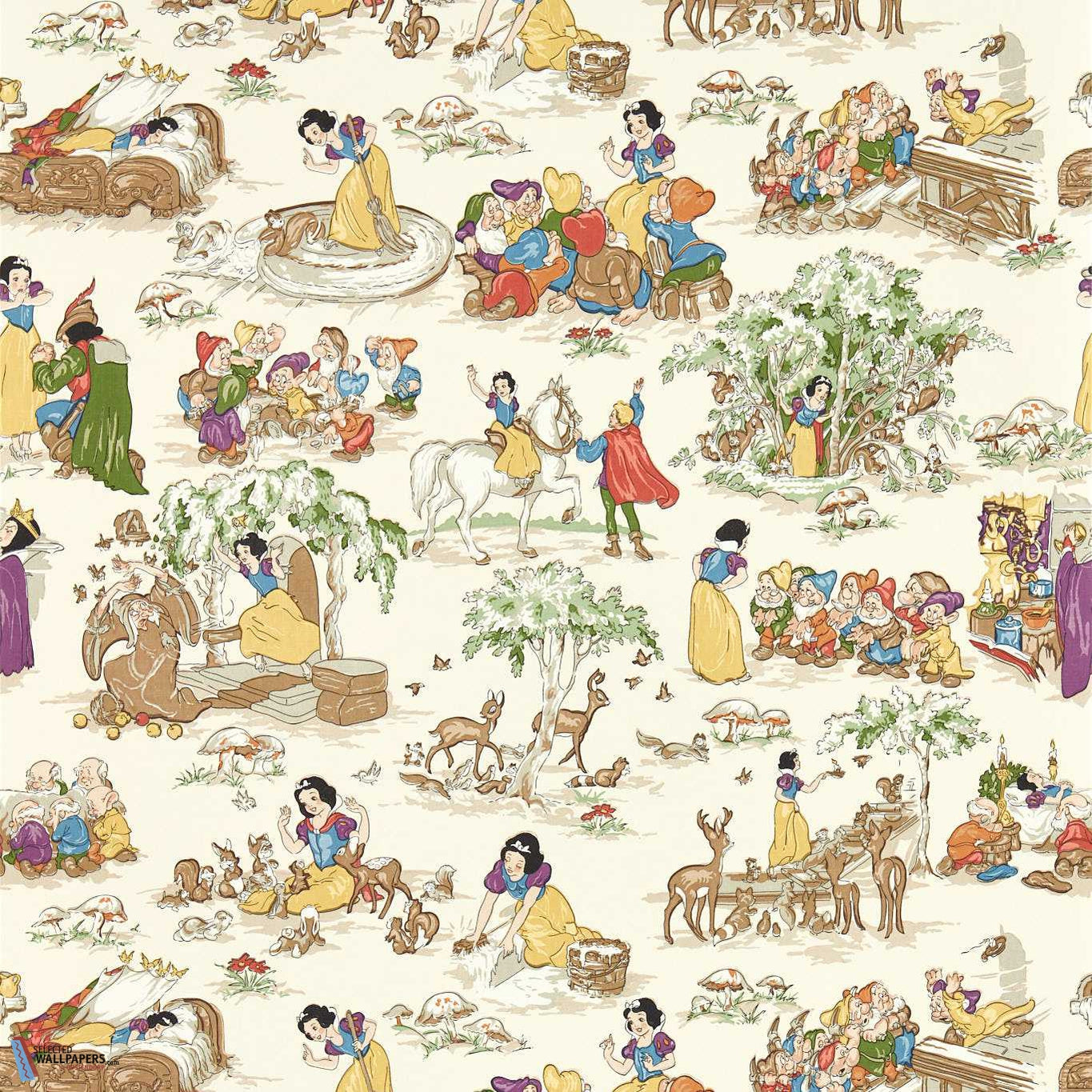 Snow White-behang-Tapete-Sanderson-Whipped Cream-Rol-217275-Selected Wallpapers