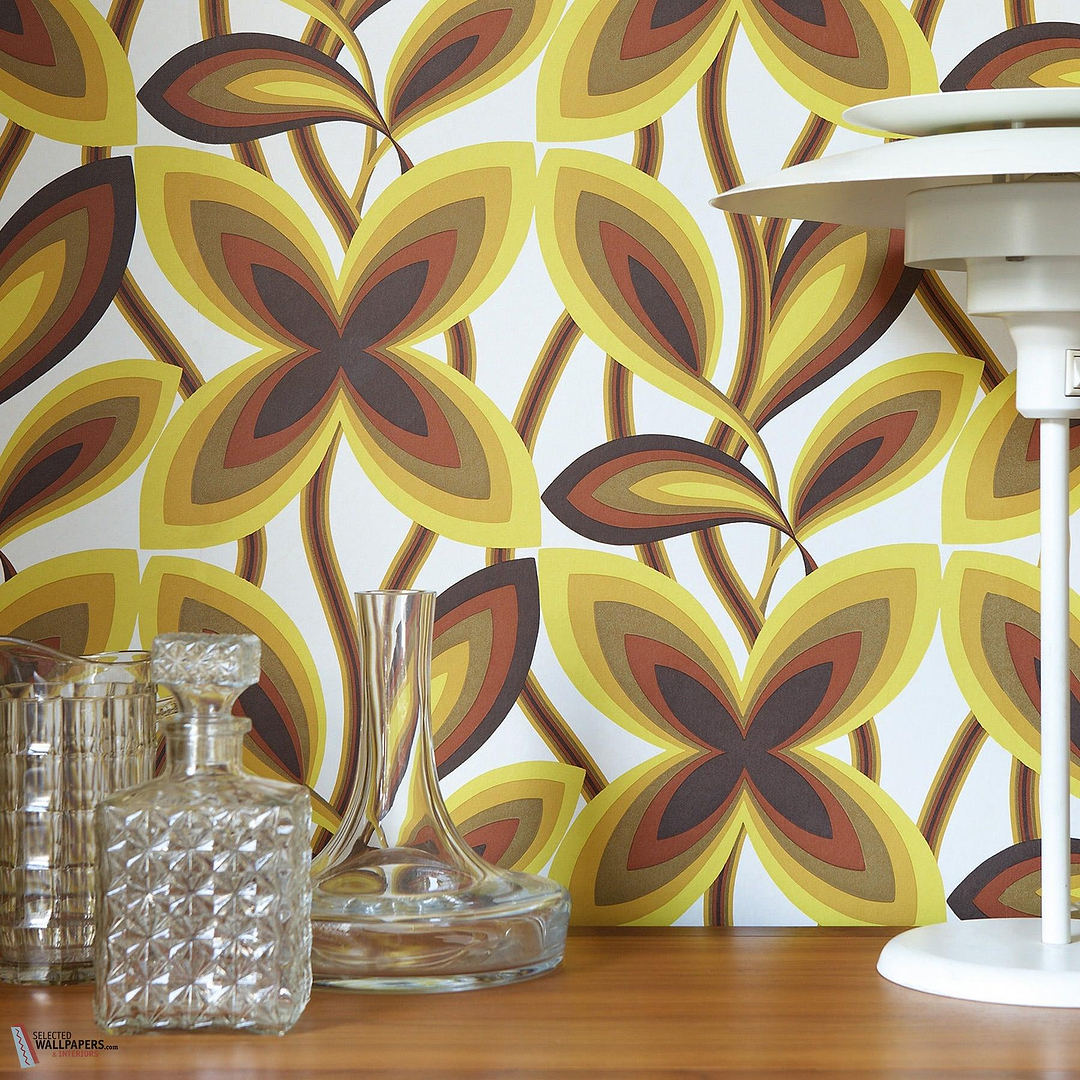Starflower behang-Little Greene-Selected Wallpapers-Interiors