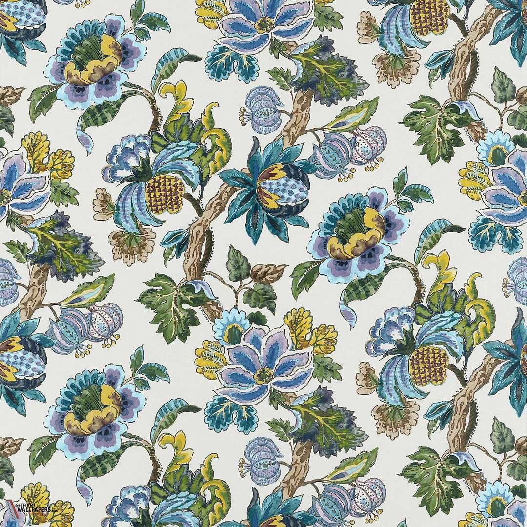 Stockbridge behang-Anna French-Lavender and blue-Rol-Selected Wallpapers-Interiors