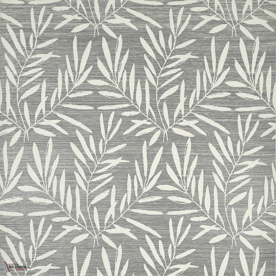 Summer leaves behang-Thibaut-Charcoal-Rol-Selected Wallpapers-Interiors