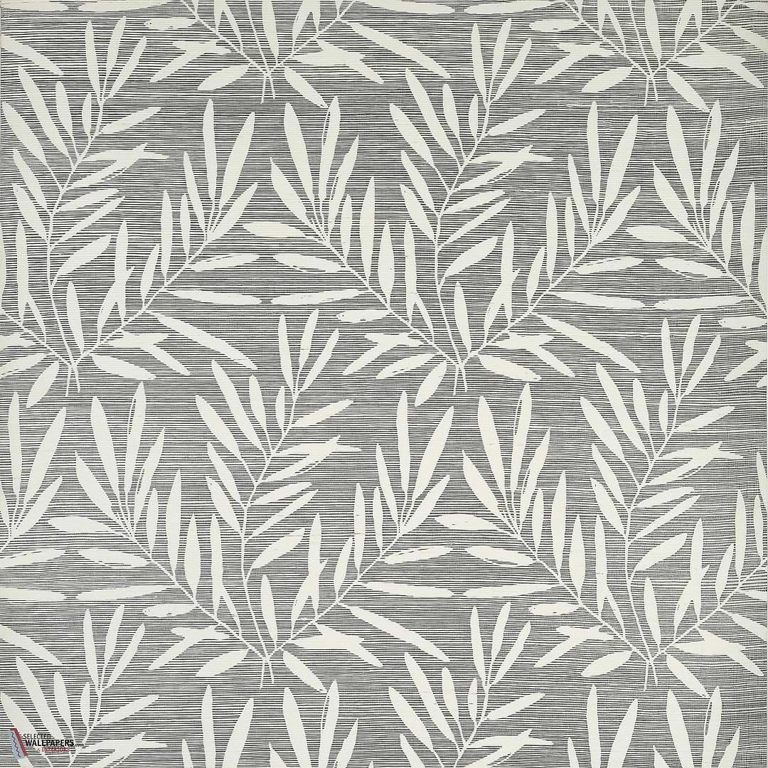 Summer leaves behang-Thibaut-Charcoal-Rol-Selected Wallpapers-Interiors