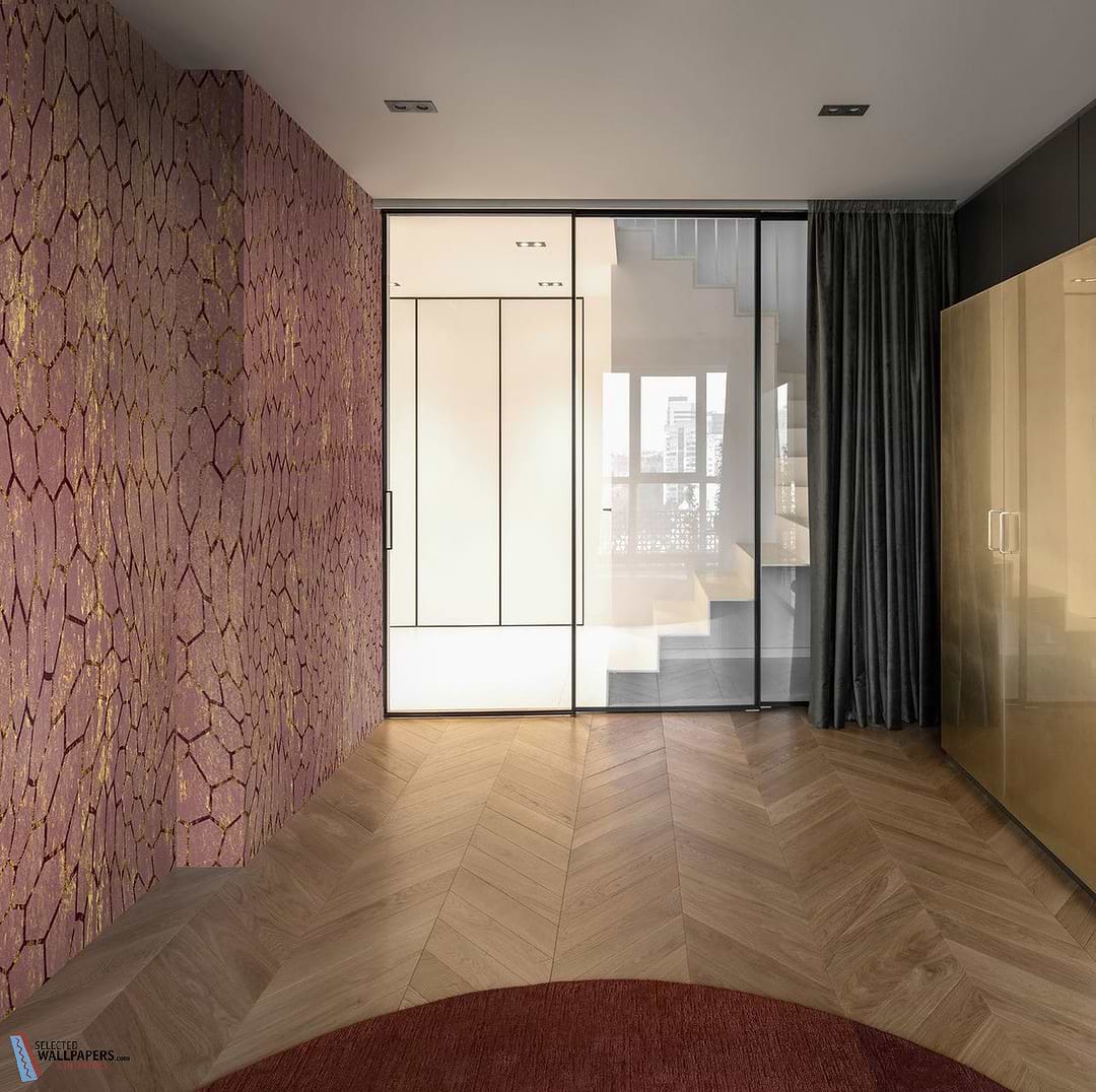 The Aubergine and Gold behang-behang-Daisy James-Selected Wallpapers &amp; Interiors