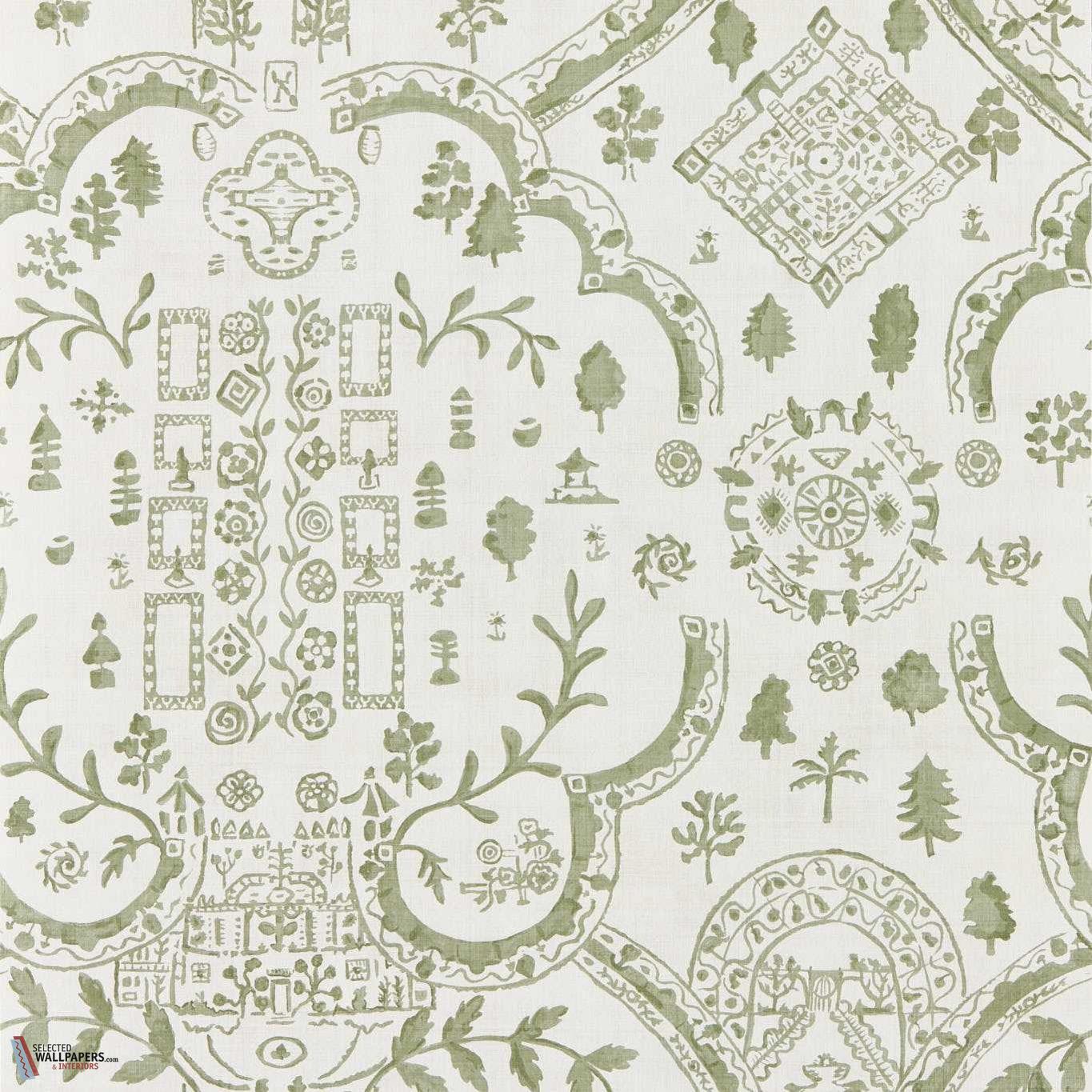 Topiary view behang-Sanderson-Thyme-Rol-Selected Wallpapers-Interiors