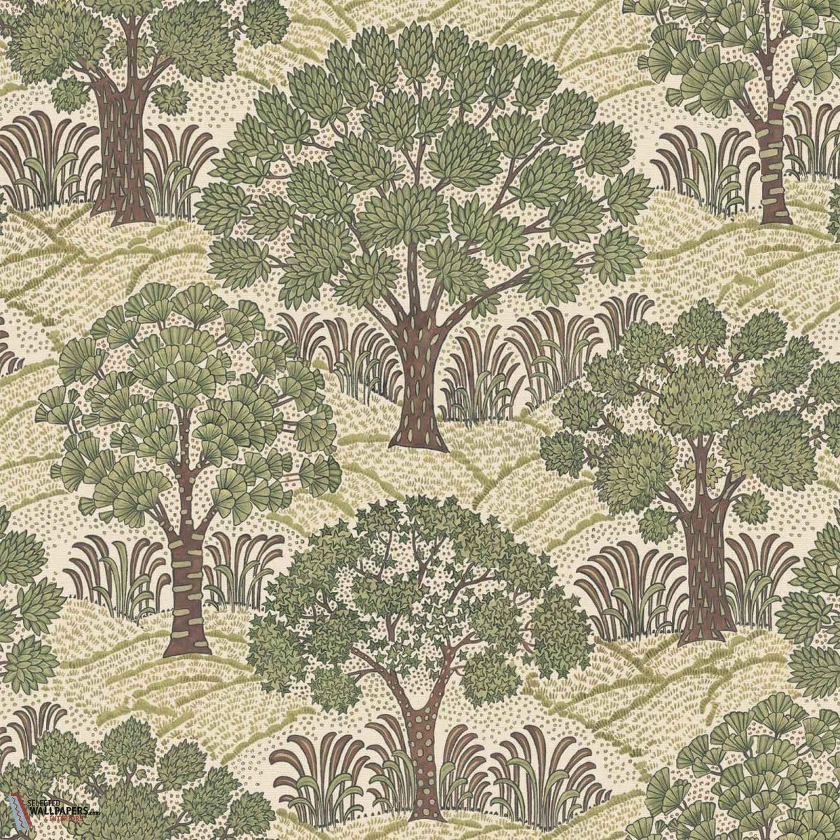 Trees Please behang-House of Hackney-wallpaper-tapete-Ecru-200 cm-Selected-Wallpapers-Interiors