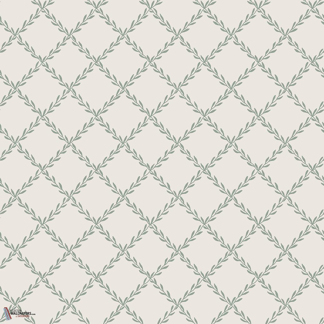 Trellis behang-Sandberg-Forest green-Rol-Selected Wallpapers-Interiors