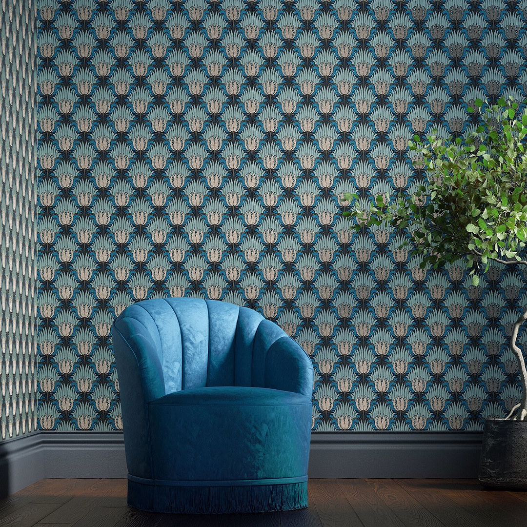 Tulip and Bird-behang-tapete-wallpaper-Morris & Co-Selected-Wallpapers-Interiors