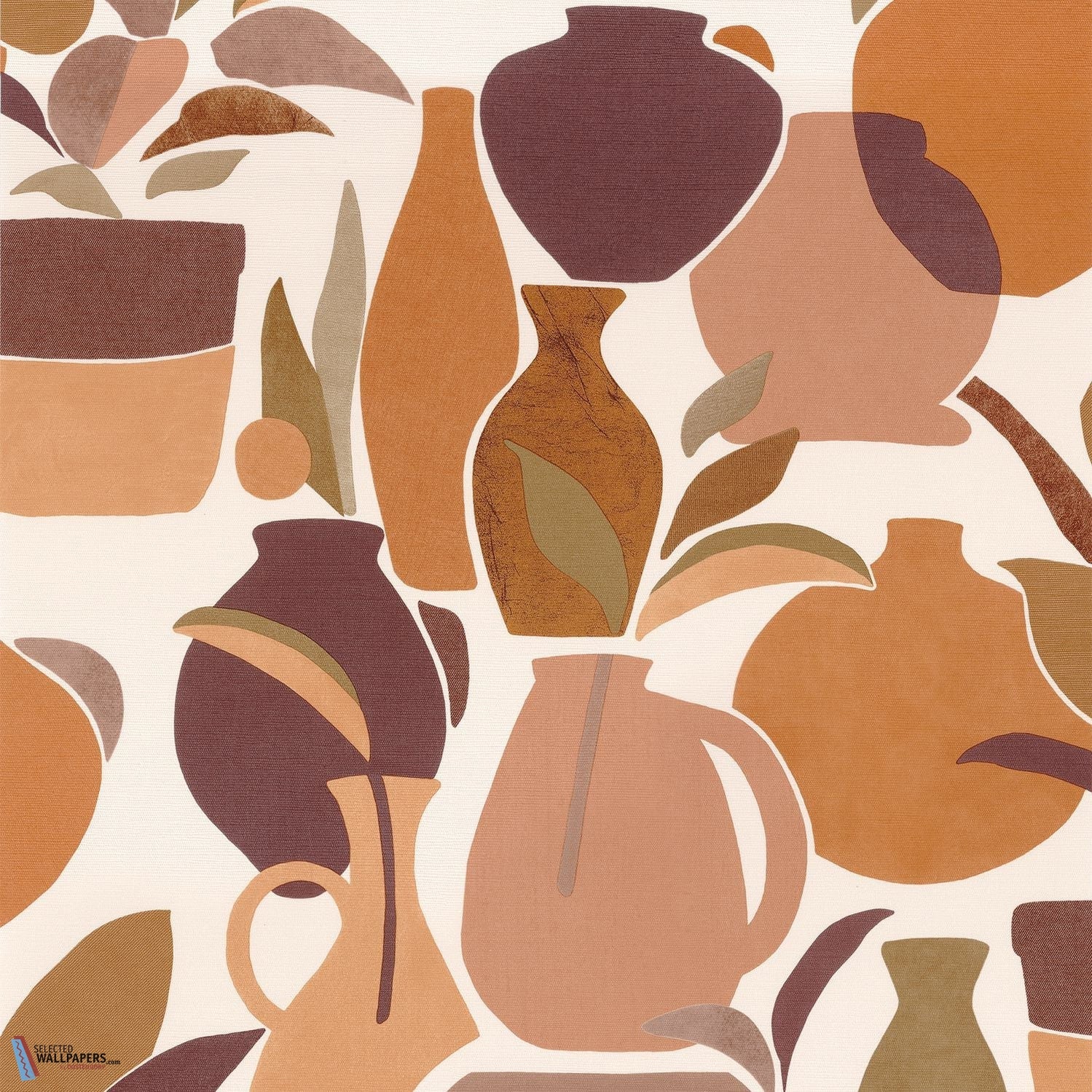 Vallauris-Behang-Tapete-Casamance-Terre de Sienne/Nude-Rol-76210610-Selected Wallpapers