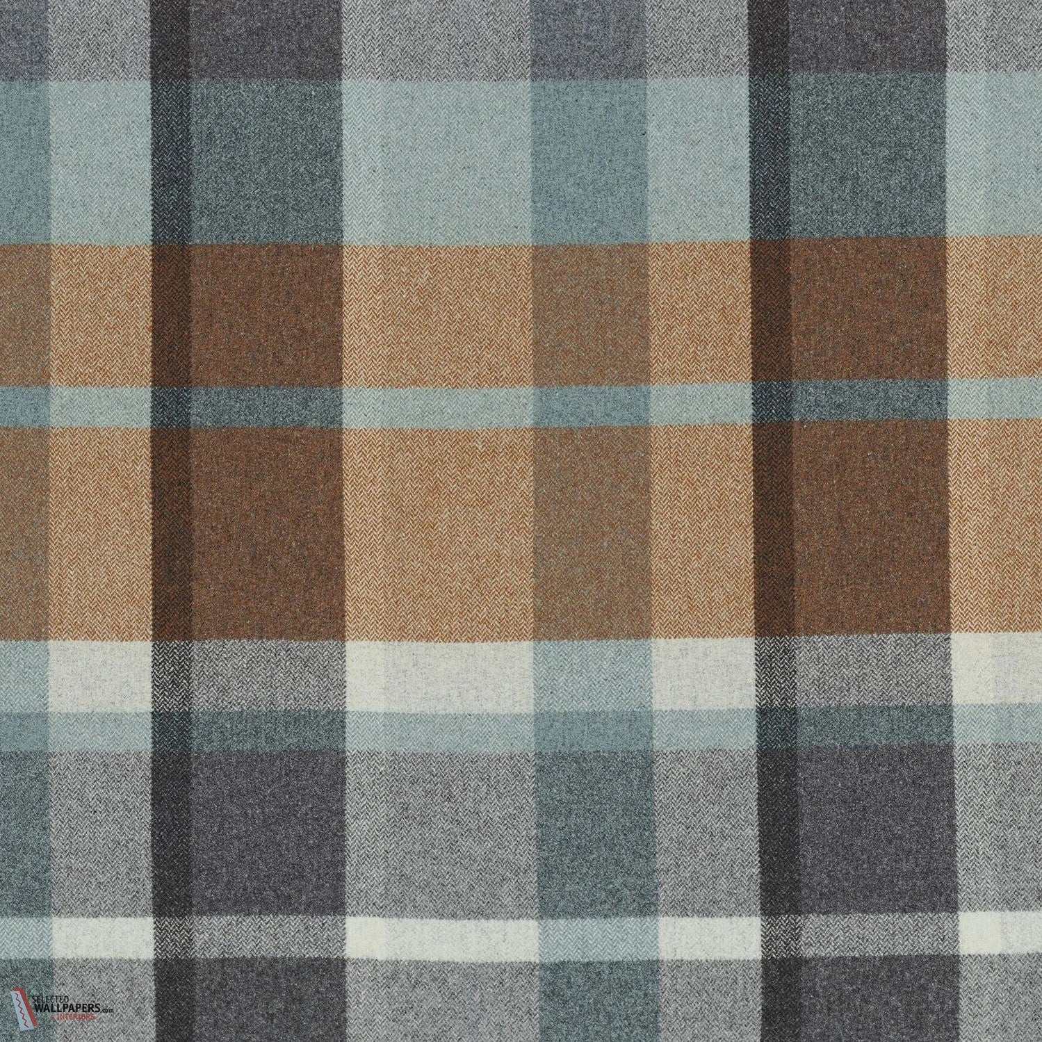 Vanoise stof-Casamance-fabric-Ocre bleu nordique-Meter (M1)-Selected-Wallpapers-Interiors