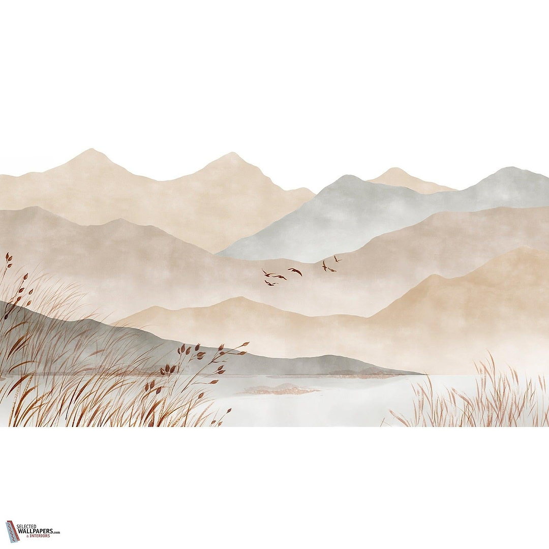 Warm Lake behang-Les Dominotiers-Normal-Non Woven (70 cm)-M2-Selected Wallpapers-Interiors