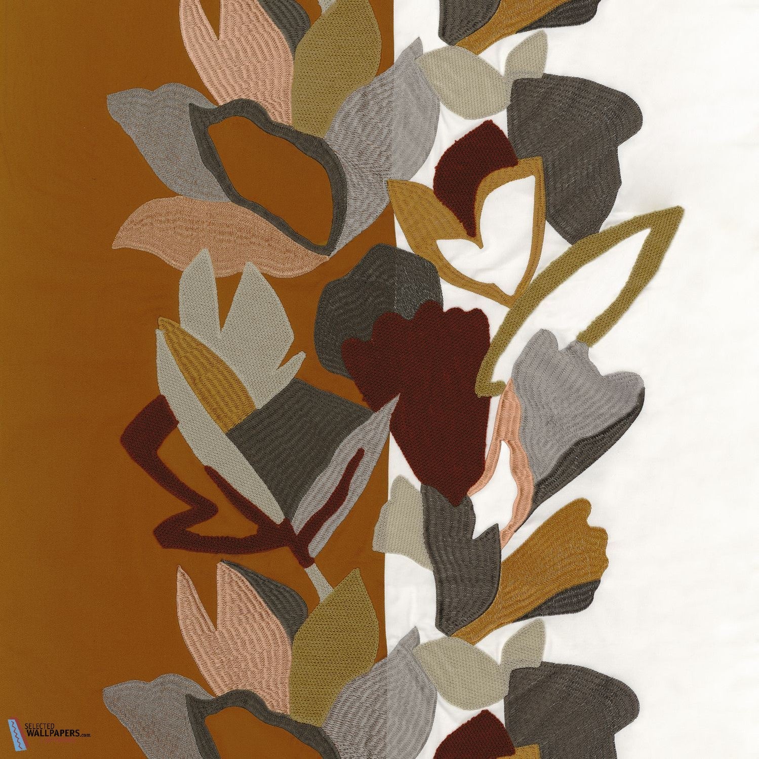 Xalapa Stof-Casamance-Mordore/Acajou-Meter (M1)-Selected-Wallpapers-Interiors