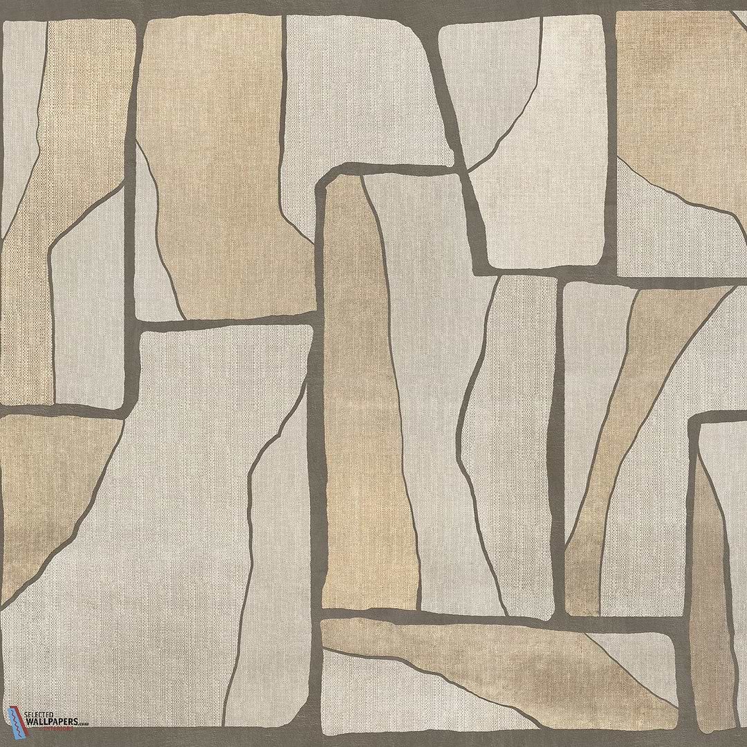 Yakouba-Tecnografica-wallpaper-behang-Tapete-wallpaper-Brown-Fabric Vinyl-Selected Wallpapers