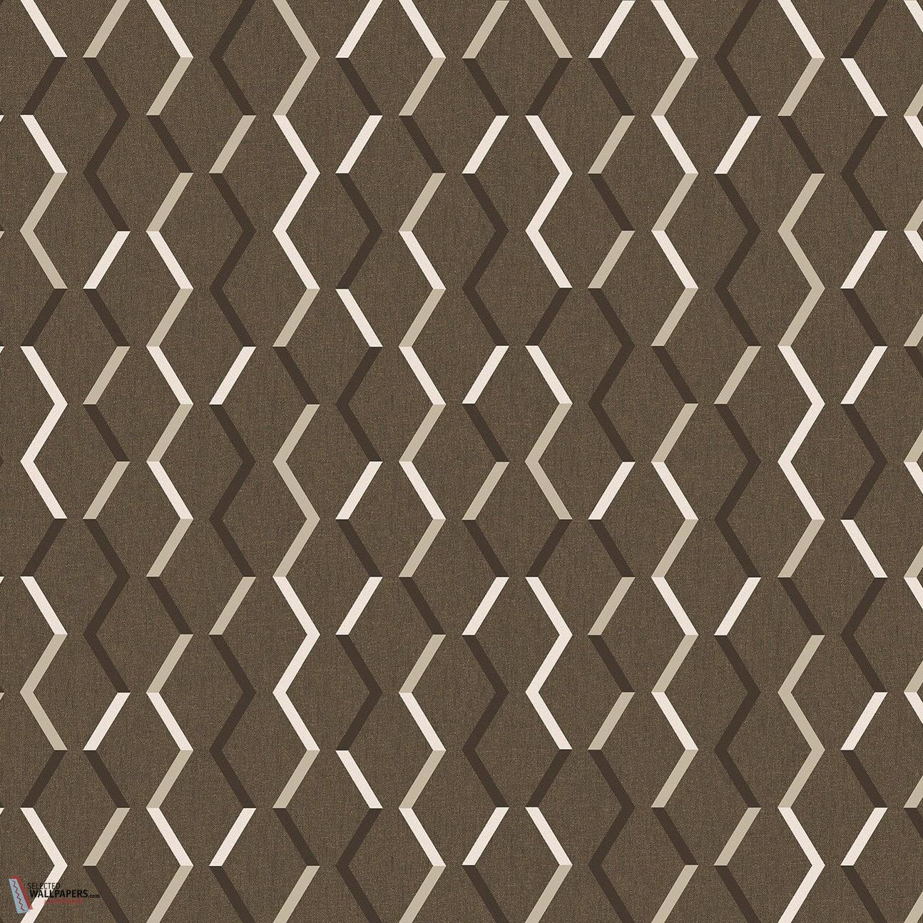 Zigzag behang-Masureel-Tobacco-Rol-Selected Wallpapers-Interiors