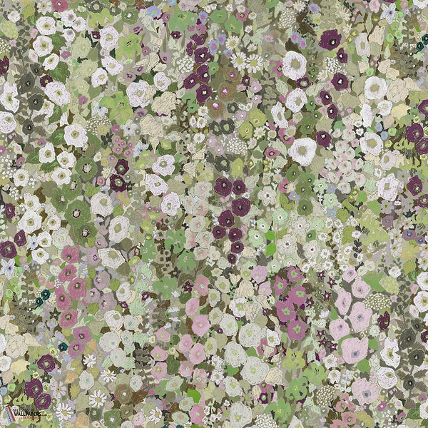 Hollyhocks behang