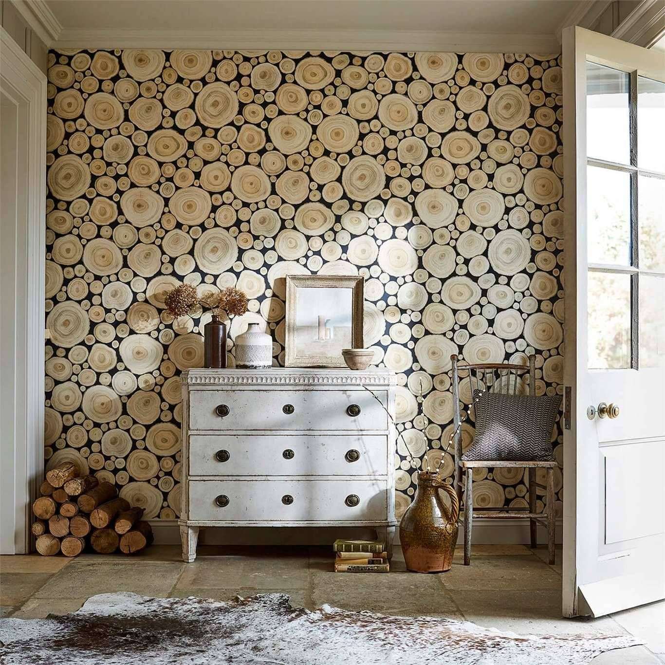 Alnwick Logs-behang-Tapete-Sanderson-Selected Wallpapers