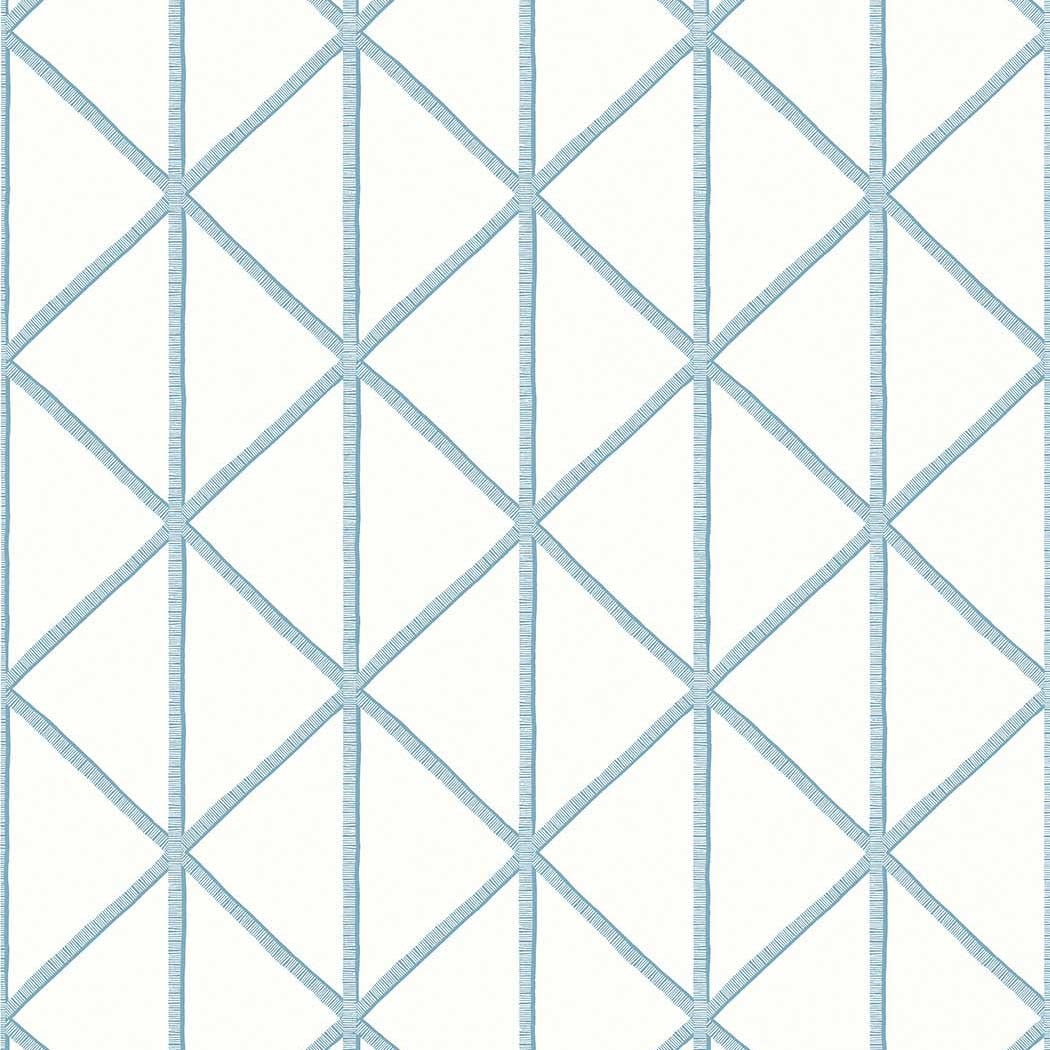 Box Kite-Behang-Tapete-Thibaut-Spa Blue-Rol-T10133-Selected Wallpapers