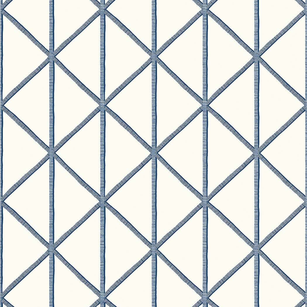 Box Kite-Behang-Tapete-Thibaut-Navy-Rol-T10139-Selected Wallpapers