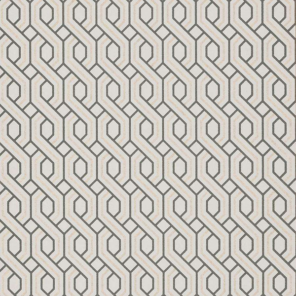 Boxwood Trellis-behang-Tapete-GP&J Baker-Charcoal/Bronze-Rol-BW45082.4-Selected Wallpapers