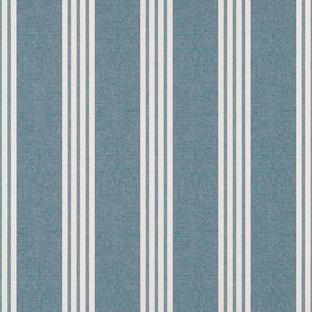 Canvas Stripe-Behang-Tapete-Thibaut-Navy-Rol-T13393-Selected Wallpapers