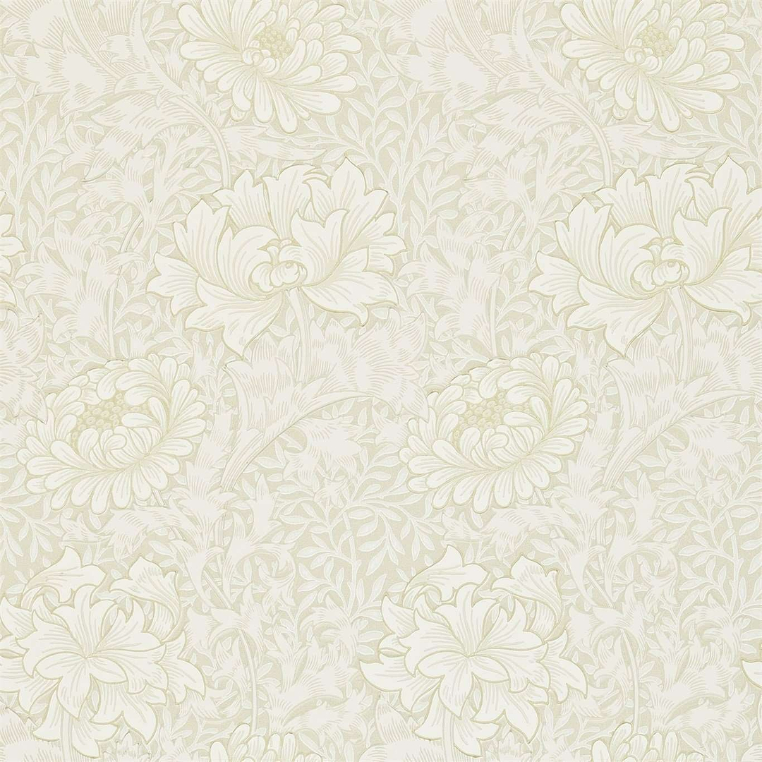 Chrysanthemum-behang-Tapete-Morris & Co-Chalk-Rol-212546-Selected Wallpapers