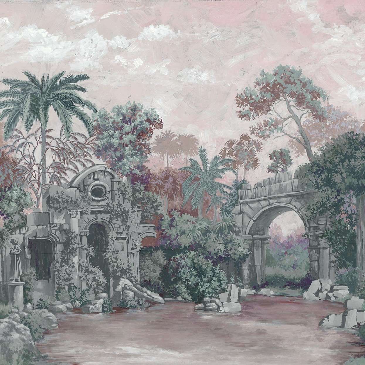 Colonial-behang-Tapete-Coordonne-Pink-Non Woven-8800102-Selected Wallpapers