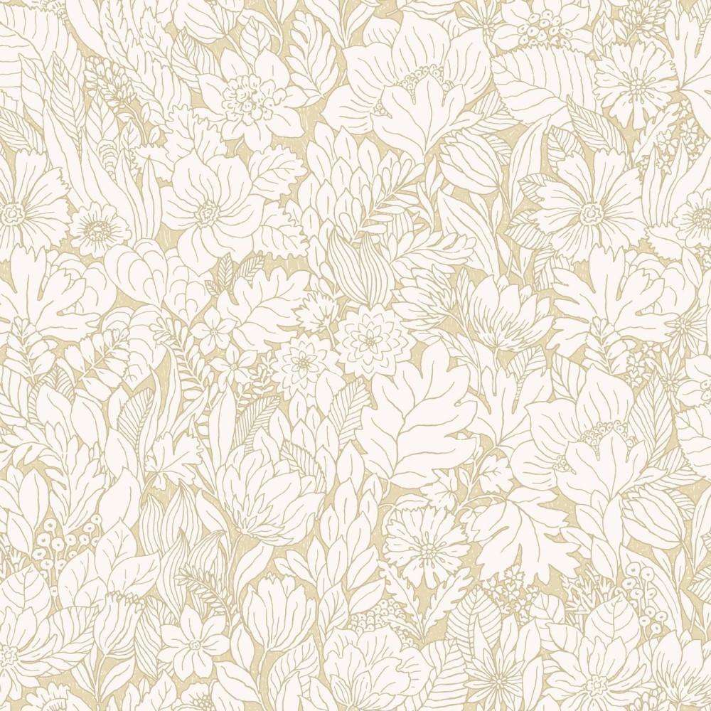 Dahlia-behang-Tapete-Casamance-Vanille/Or-Rol-75111732-Selected Wallpapers