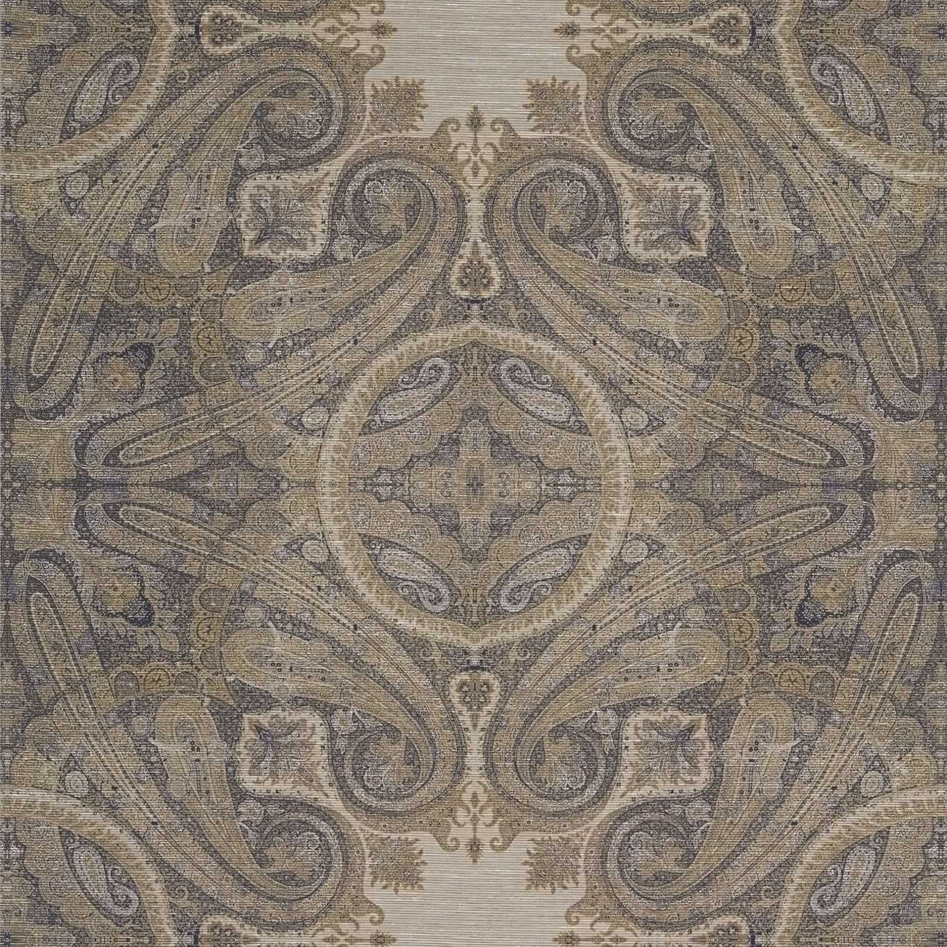 Elswick Paisley-Behang-Tapete-Zoffany-Blue Umber-Meter (M1)-312645-Selected Wallpapers