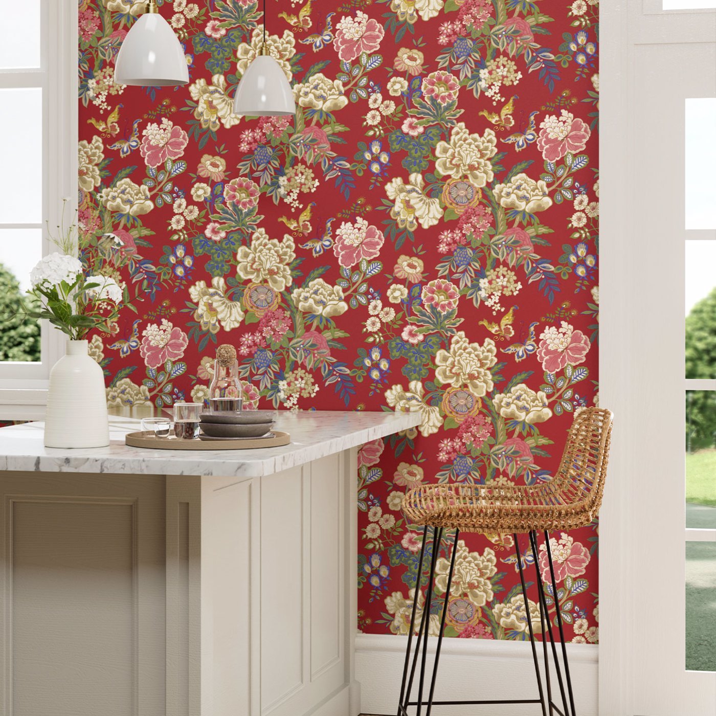 Emperor Peony-Behang-Tapete-Sanderson-Selected Wallpapers