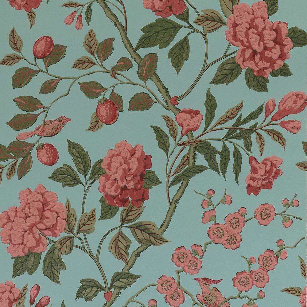 Emperor's Garden-behang-Tapete-GP&J Baker-Teal-Rol-BW45000.12-Selected Wallpapers