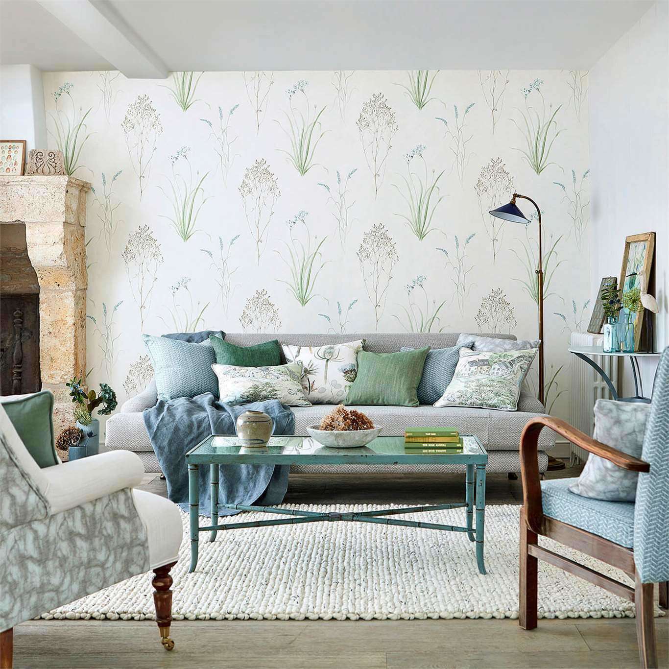 Farne Grasses-behang-Tapete-Sanderson-Selected Wallpapers