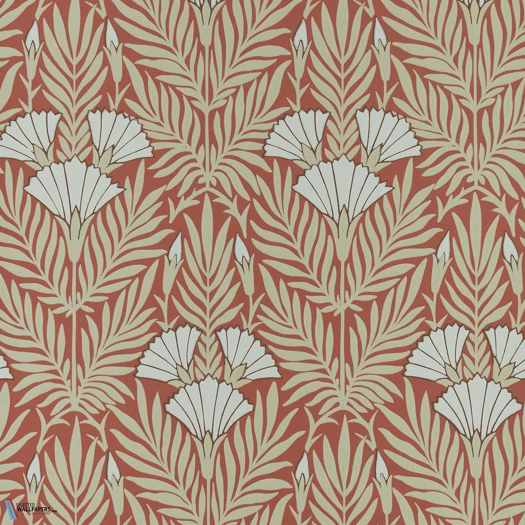 Floral Fanfare-Behang-Tapete-1838 wallcoverings-Coral-Rol-2311-171-02-Selected Wallpapers