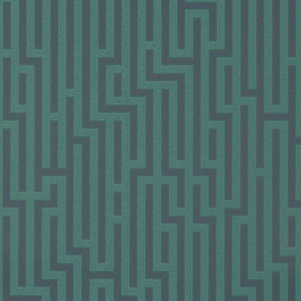 Fretwork-behang-Tapete-GP&J Baker-Indigo/Teal-Rol-BW45007.9-Selected Wallpapers