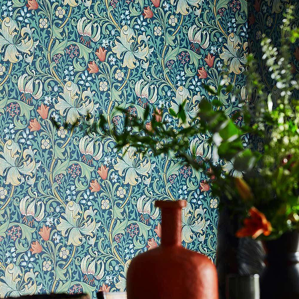 Golden Lily-behang-Tapete-Morris & Co-Selected Wallpapers