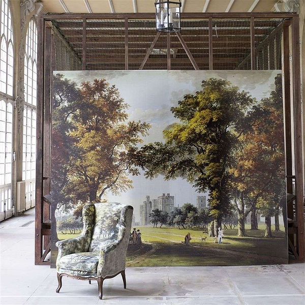 Great Park View-behang-Tapete-Designers Guild-Moss-Set-PRC669/01-Selected Wallpapers