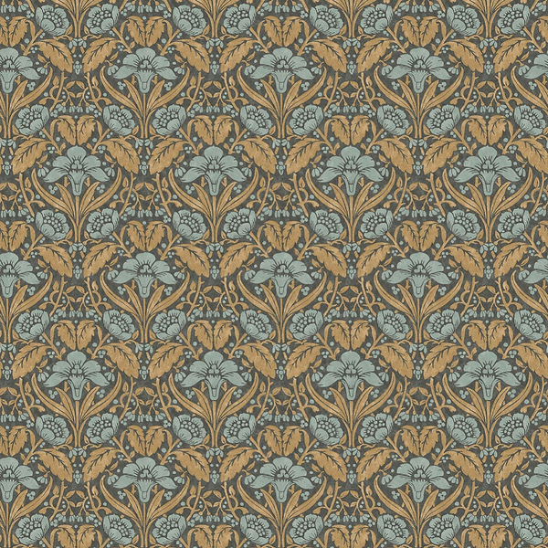 Iris Meadow-Behang-Tapete-GP&J Baker-Charcoal-Rol-BW45101.6-Selected Wallpapers