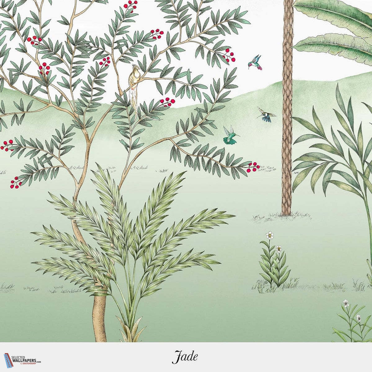 Jardin des Oiseaux-behang-Tapete-Isidore Leroy-Jade-Non Woven-6248525-Selected Wallpapers