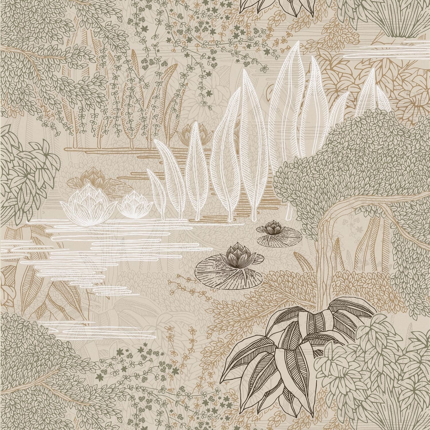 Jasmin-Behang-Tapete-Casamance-Grege-Rol-75680100-Selected Wallpapers