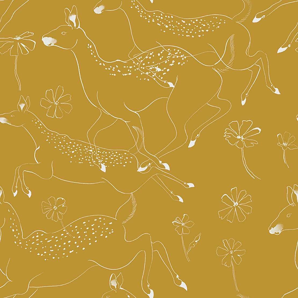 Jumping Bambis-behang-Tapete-Coordonne-Curry-Rol-9700162-Selected Wallpapers