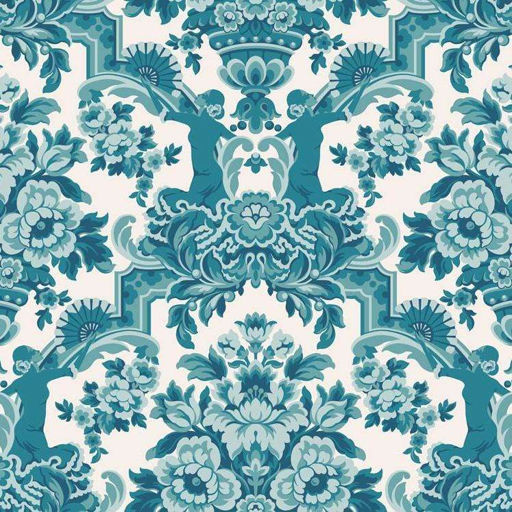 Lola-behang-Tapete-Cole & Son-Petrol Blue-Rol-117/13042-Selected Wallpapers