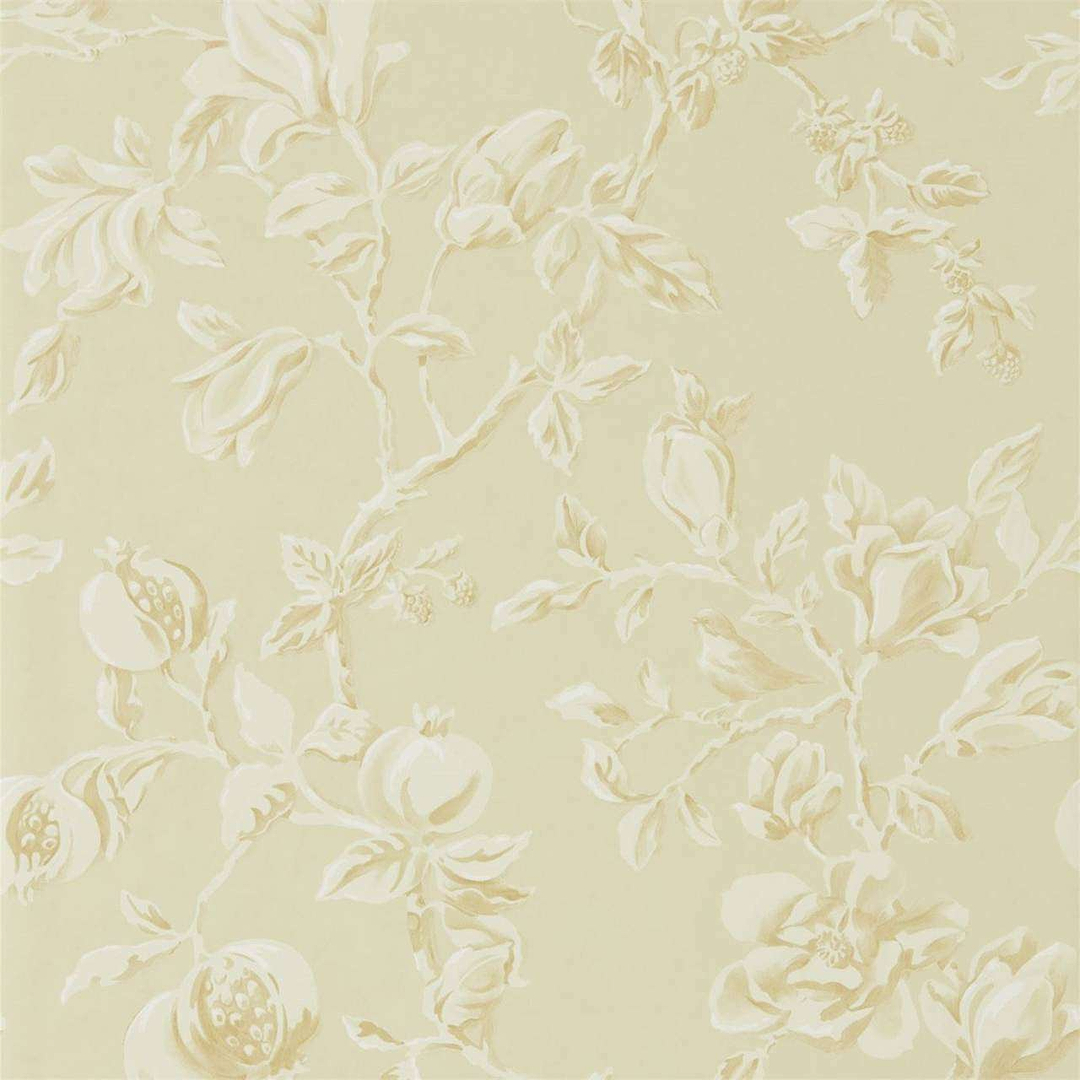 Magnolia & Pomegranate-behang-Tapete-Sanderson-Parchment/Milk-Rol-215723-Selected Wallpapers