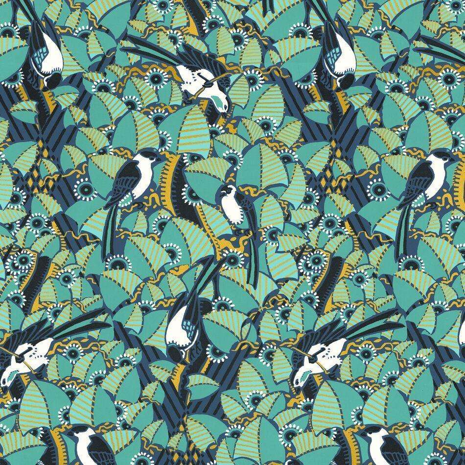Majoliques-behang-Tapete-Casamance-Marine/Emeraude-Rol-74782876-Selected Wallpapers