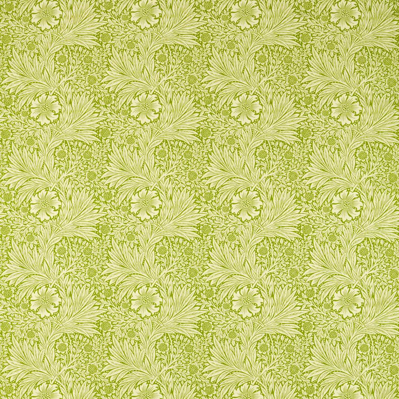 Marigold stof-Fabric-Tapete-Morris & Co-Cream/Sap Green-Meter (M1)-226982-Selected Wallpapers