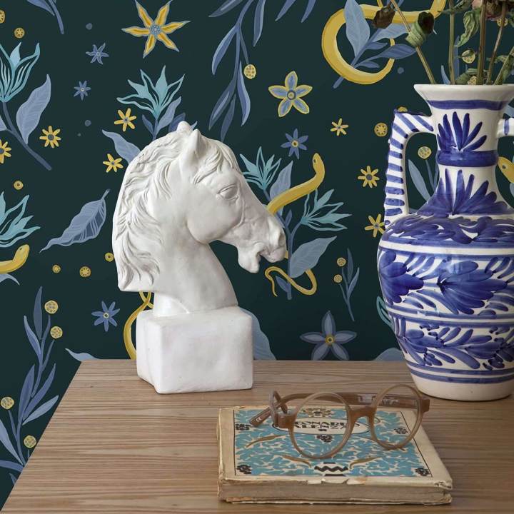Mercedes Bellido - Serpientes Y Flores-Behang-Tapete-Coordonne-Selected Wallpapers