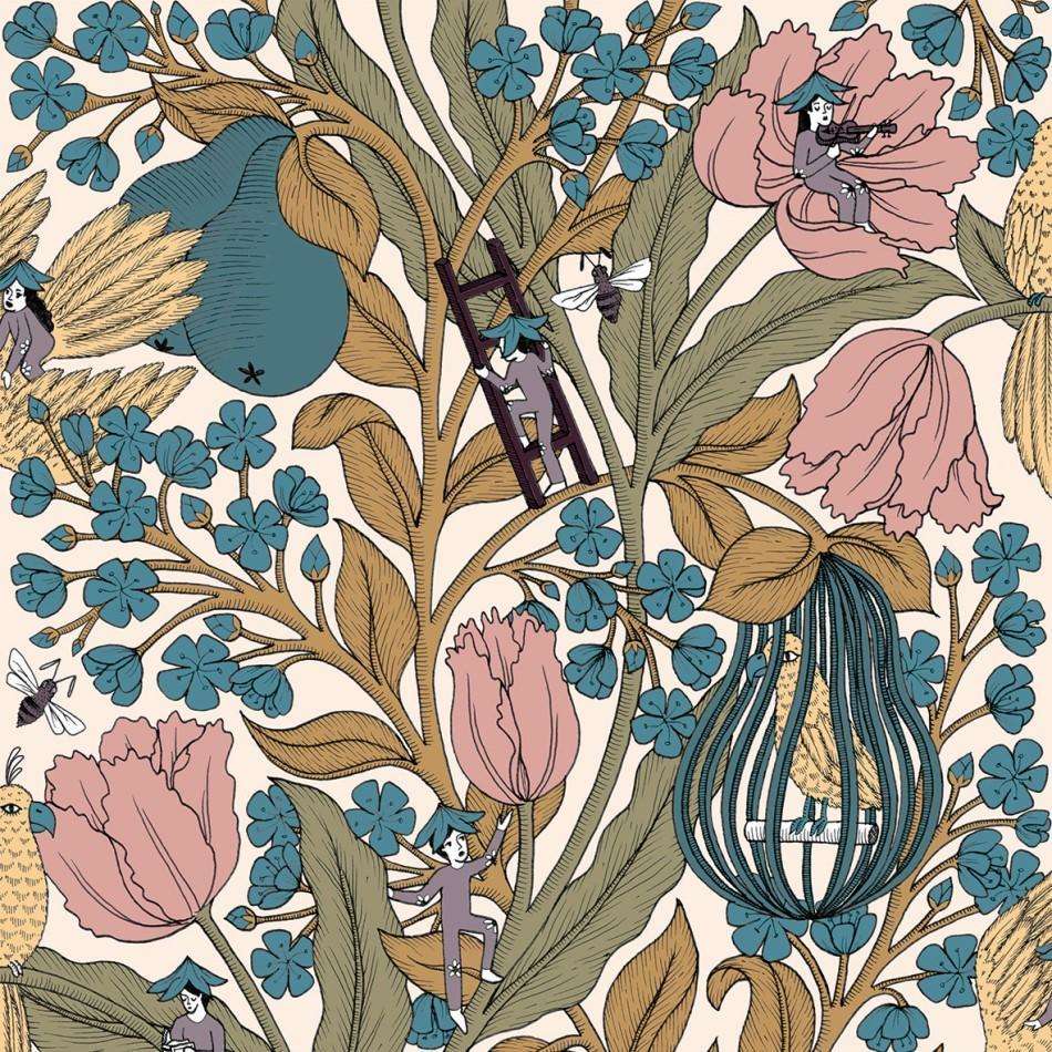 Neo-Belle-Epoque-behang-Tapete-Coordonne-Pink-Rol-8800018-Selected Wallpapers
