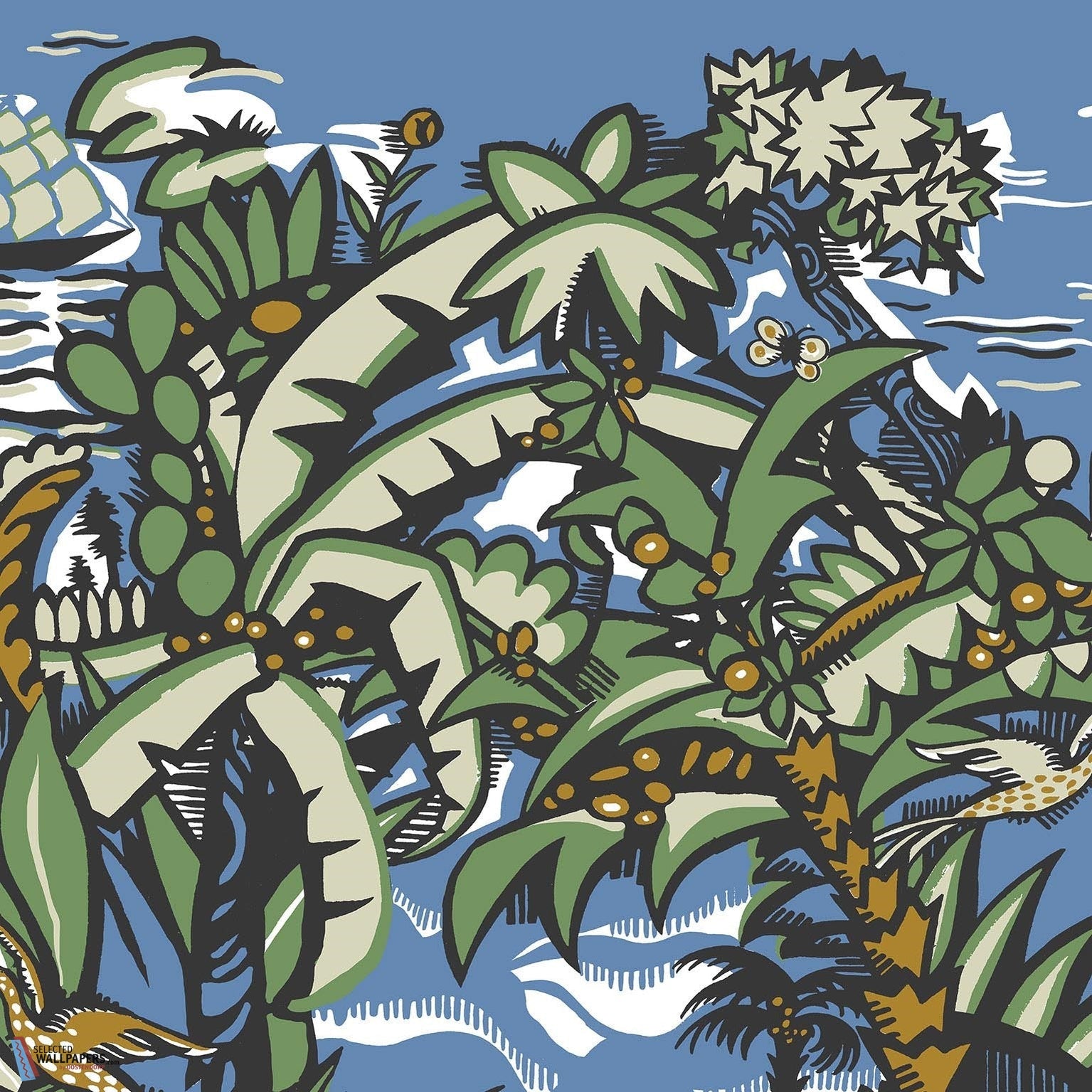 Pao Pao-behang-Tapete-Pierre Frey-Lagune-Set-FP976001-Selected Wallpapers