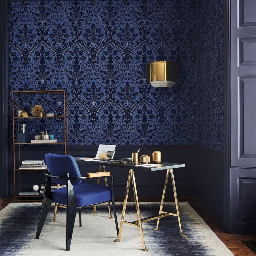 Pugin Palace Flock-behang-Tapete-Cole & Son-Selected Wallpapers