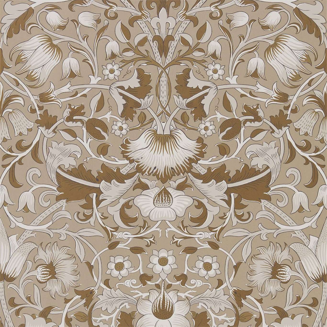 Pure Lodden-behang-Tapete-Morris & Co-Gilver/Gold-Rol-216029-Selected Wallpapers