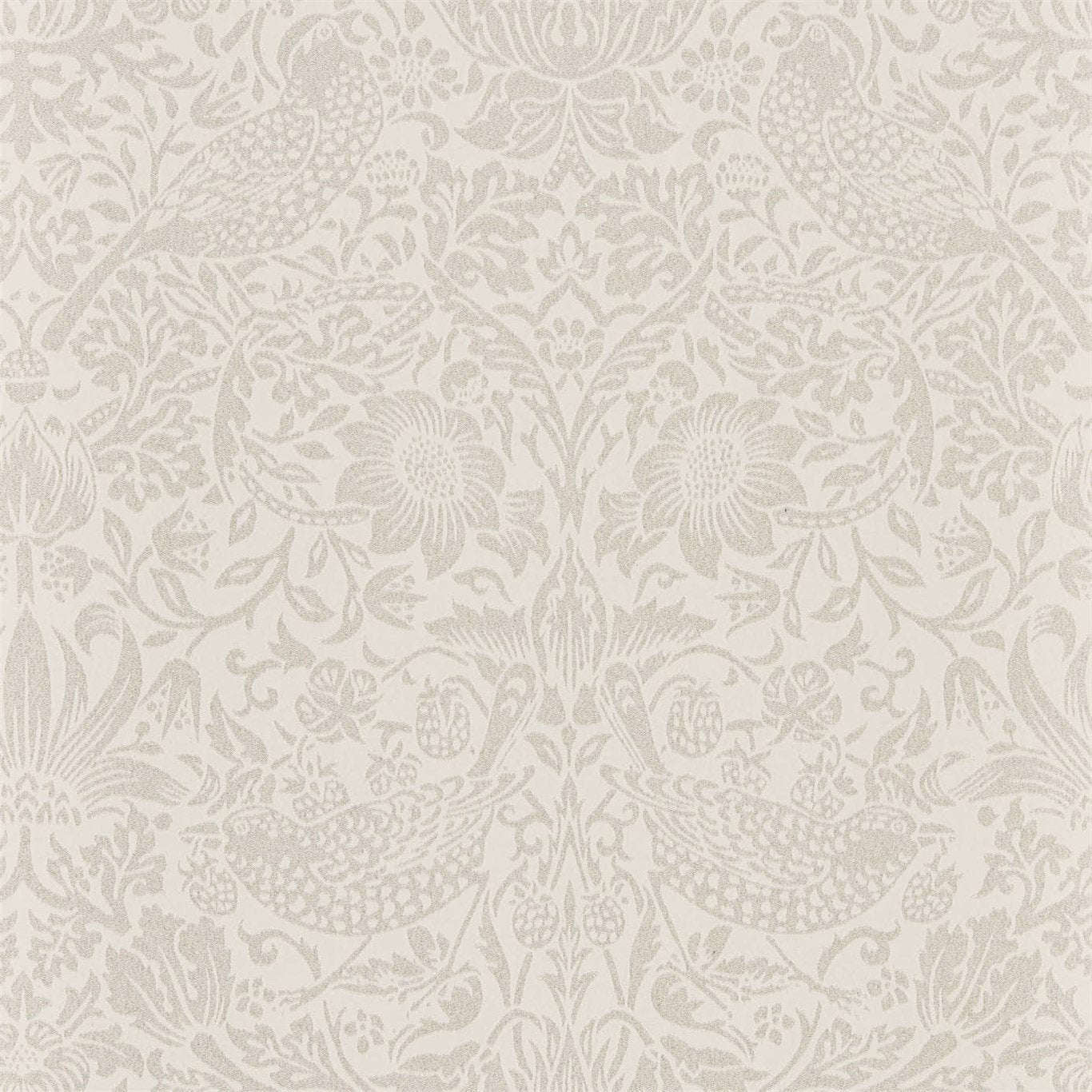 Pure Strawberry Thief-behang-Tapete-Morris & Co-Ecru/Cream-Rol-216020-Selected Wallpapers