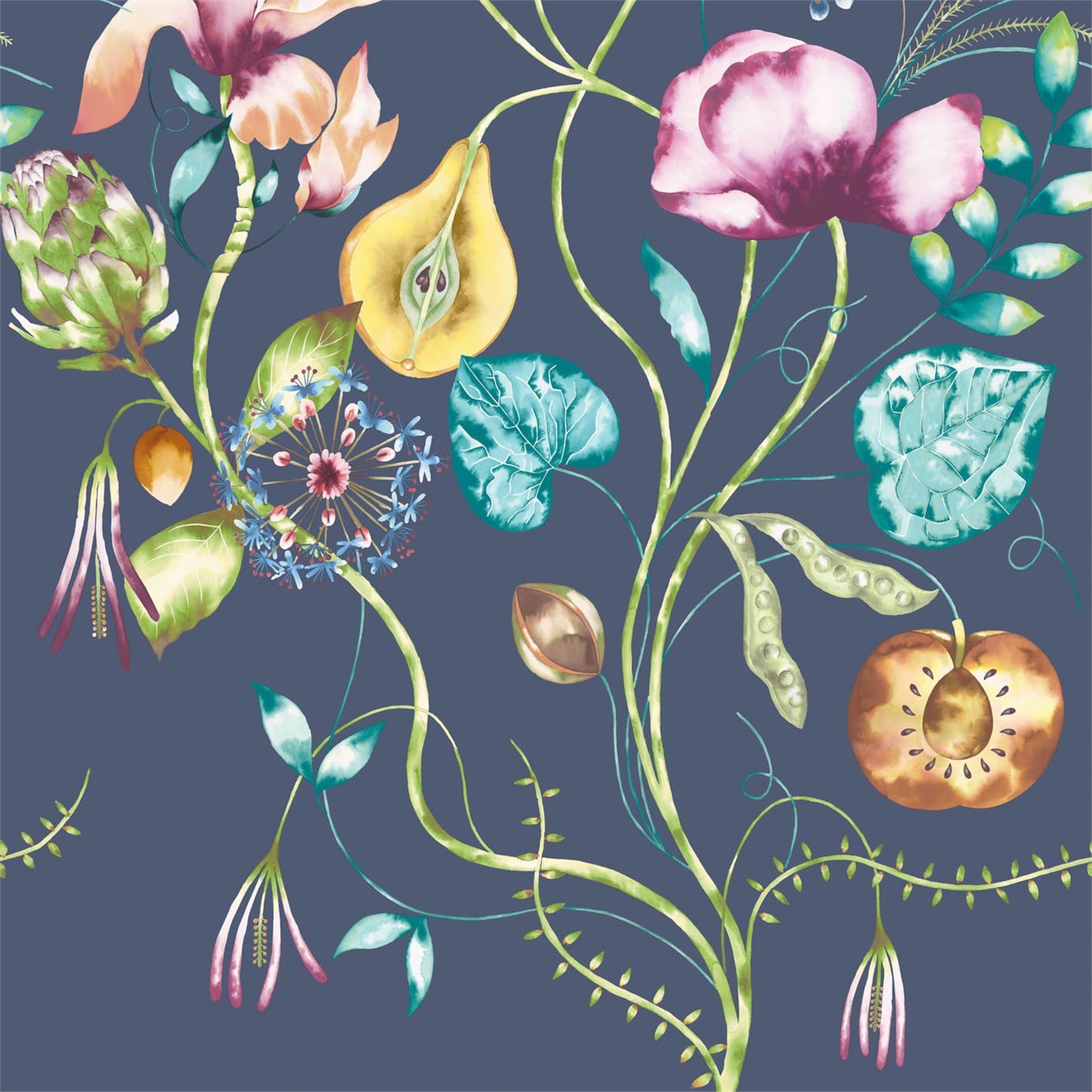 Quintessence-behang-Tapete-Harlequin-Tangerine-Paneel-111489-Selected Wallpapers