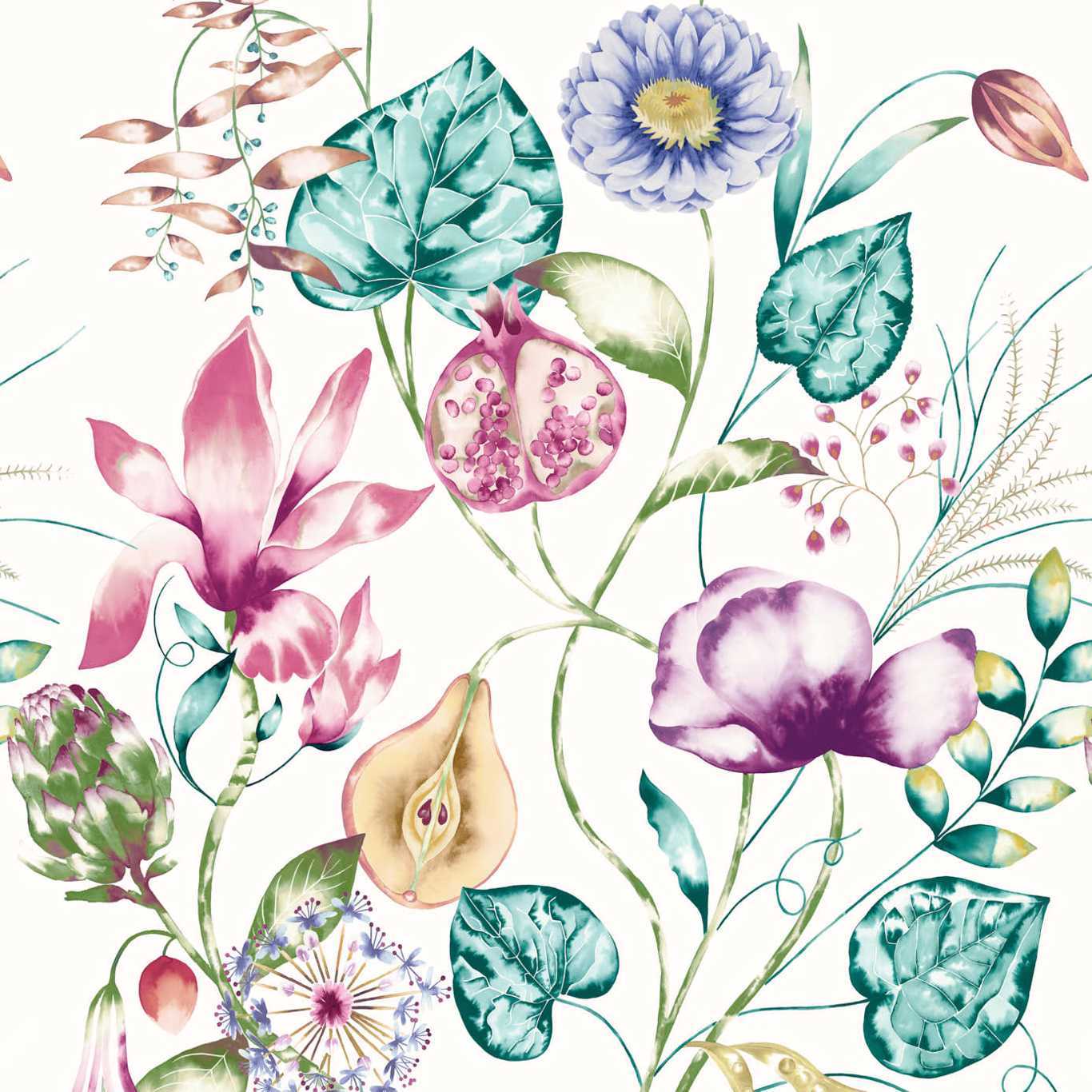Quintessence-behang-Tapete-Harlequin-Lagoon/Cerise-Paneel-111775-Selected Wallpapers